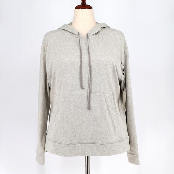 Baldwin Women’s Oatmeal Cotton Soft Knit Gracie Casual Pullover Hoodie Size L - Picture 1 of 5